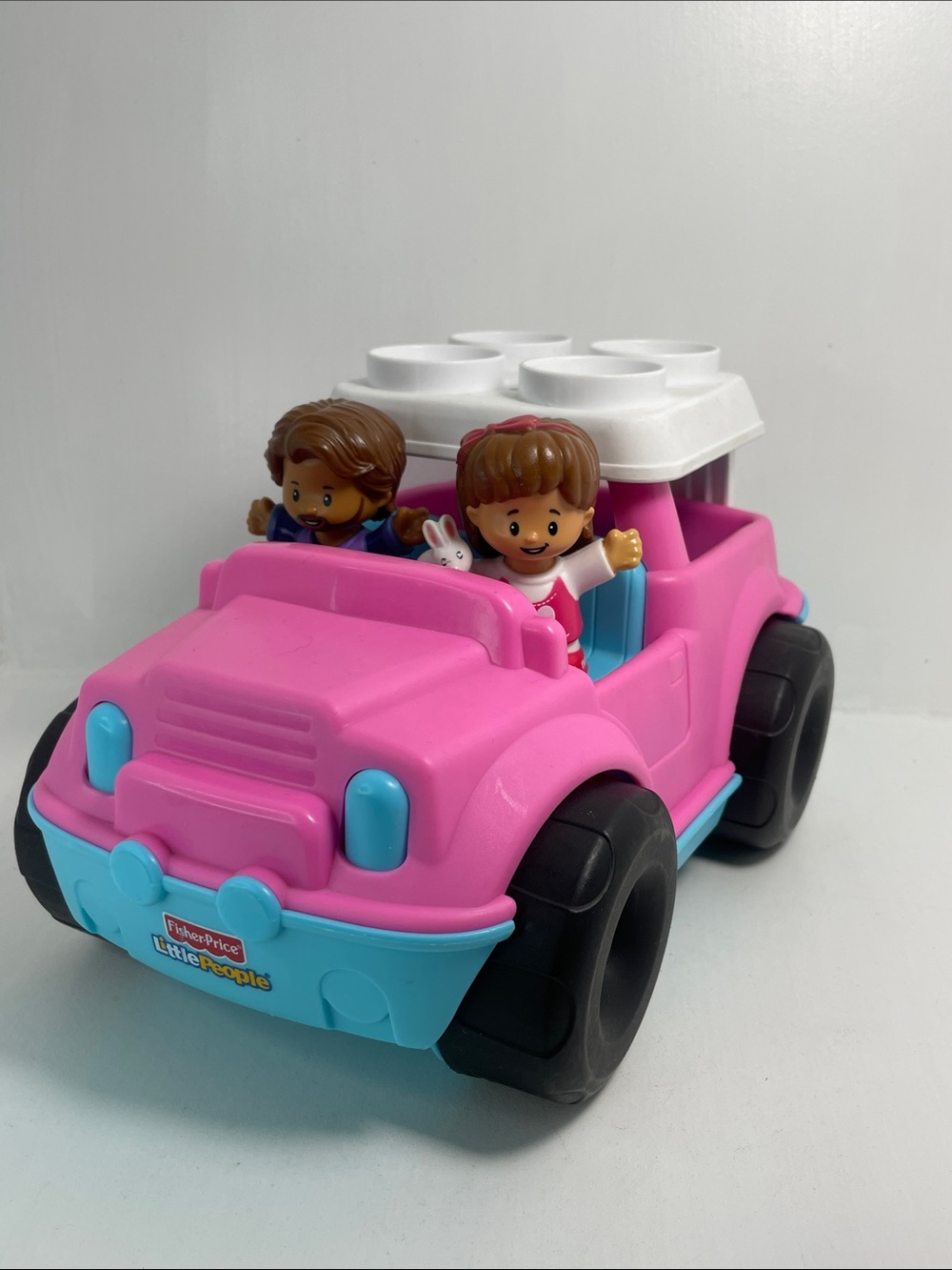 Fisher-Price Little People Pink Adventure Jeep SUV 2010 with 2 figures